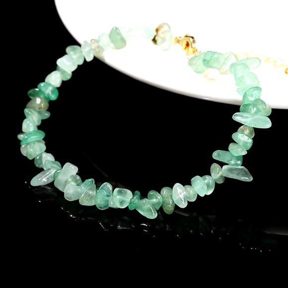 Bracelet And Earrings Set - Natural Healing Stone Aventurine - Picture 8 of 15